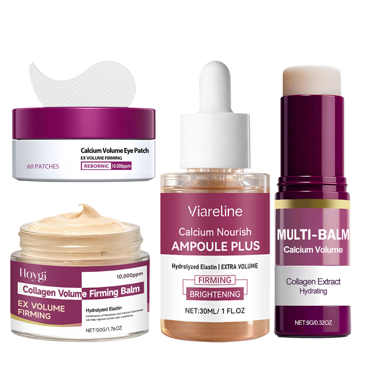 Collagen Eye Patch - Calcium Skincare Set-Antioxidant Firming Serum Cream