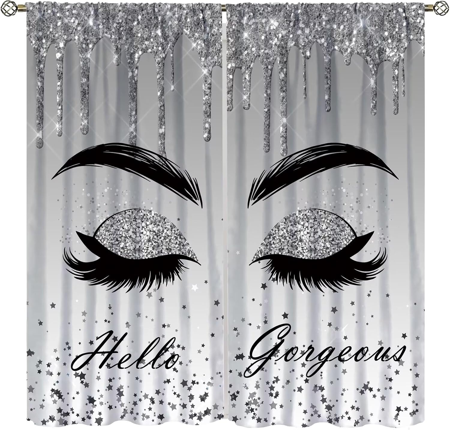 Silver Glitter Drip Eyelash Cu - Beauty Makeup Filter 评论和价格