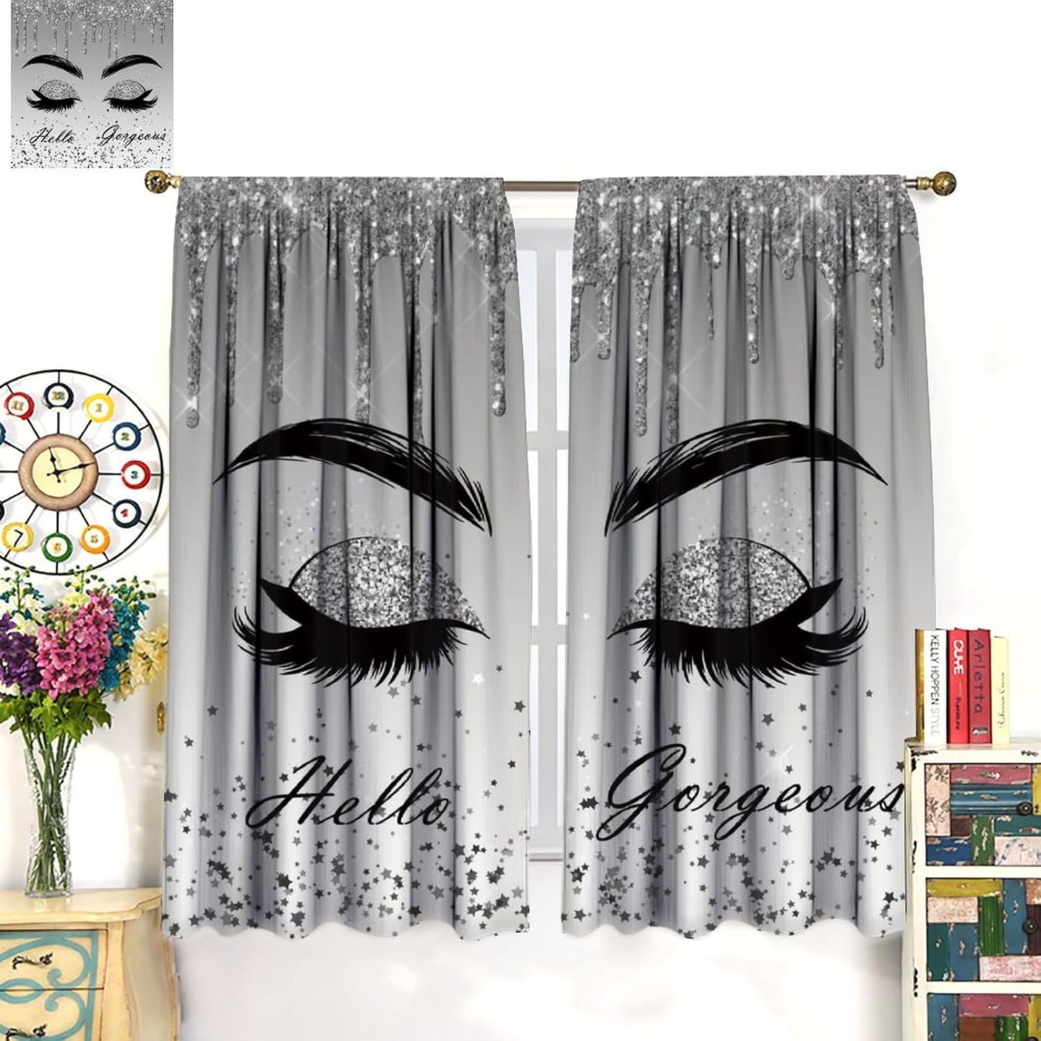 Silver Glitter Drip Eyelash Cu - Beauty Makeup Filter 评论和价格