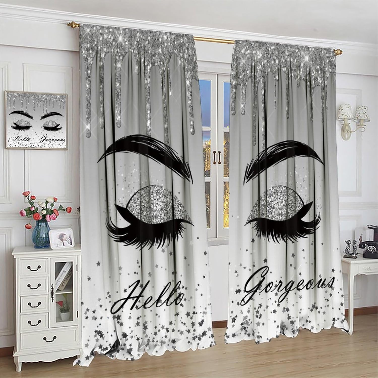 Silver Glitter Drip Eyelash Cu - Beauty Makeup Filter 评论和价格
