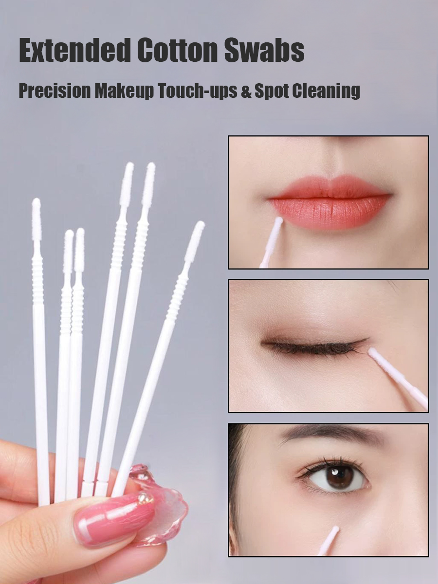 Disposable Long Cotton Swabs E - Beauty Makeup Vanity 评论和价格
