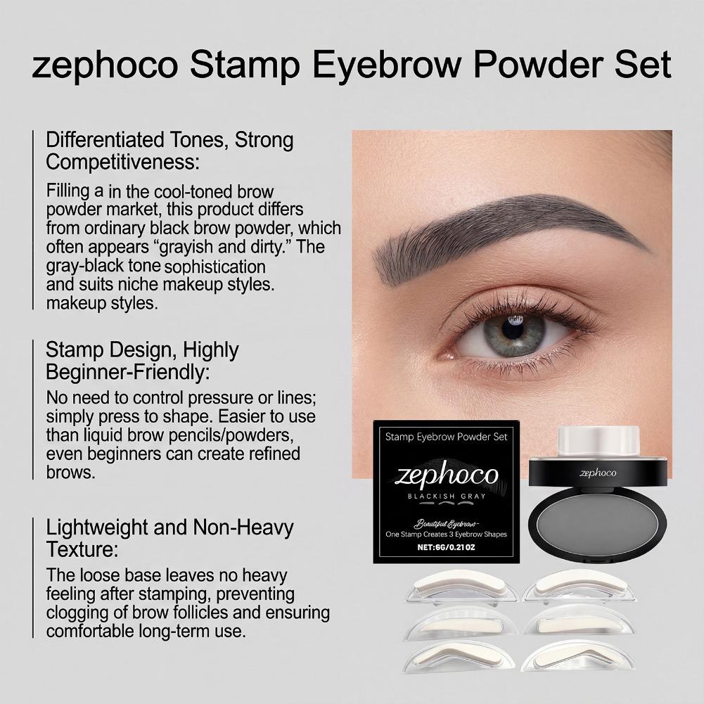 Quick Shaping Eyebrow Stamp Po - Beauty Mark Makeup 评论和价格