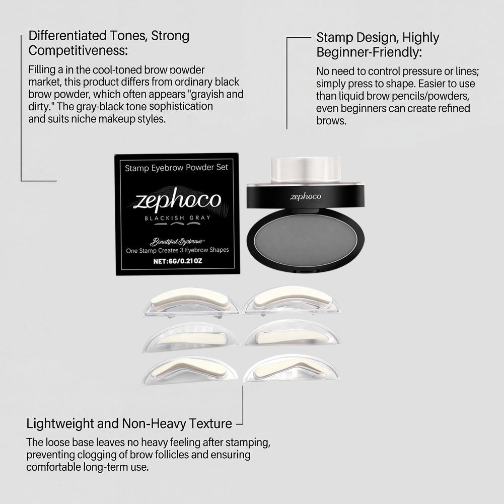 Quick Shaping Eyebrow Stamp Po - Beauty Mark Makeup 评论和价格