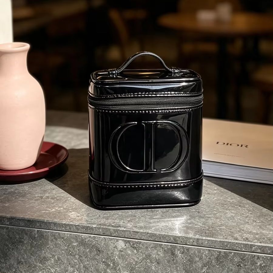 DIORs bag Black Mesh Women Bag - Beauty Makeup Vanity 评论和价格