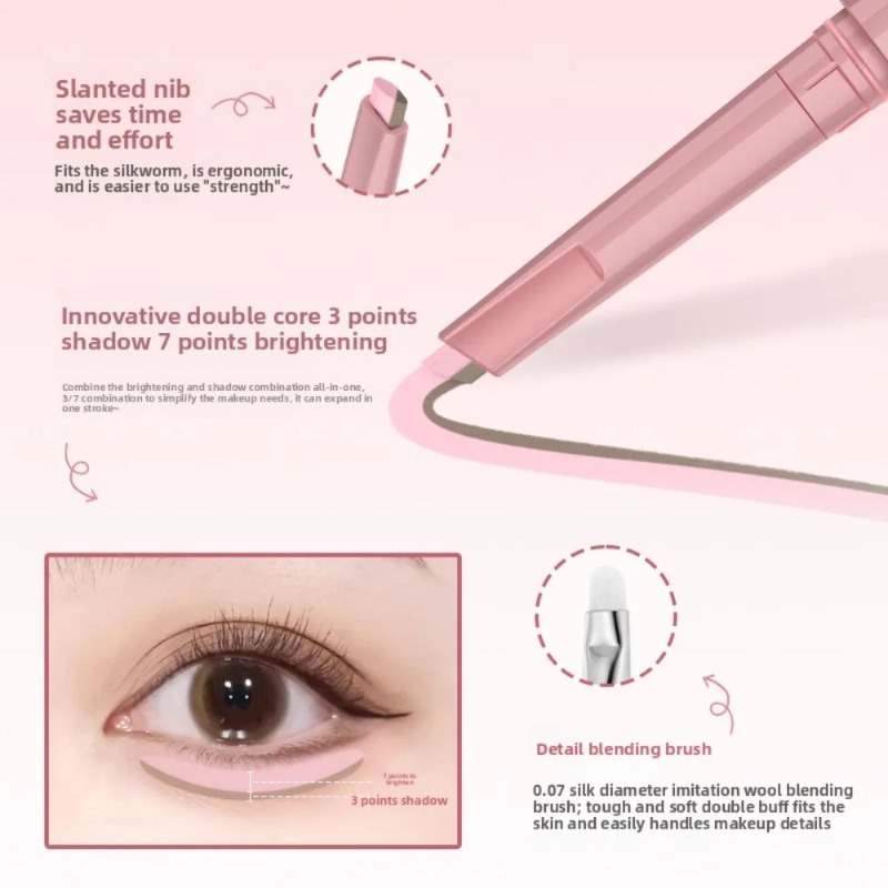 Korean 2in1 Lying Silkworm Pen - Rare Beauty Makeup Highlighter 评论和价格