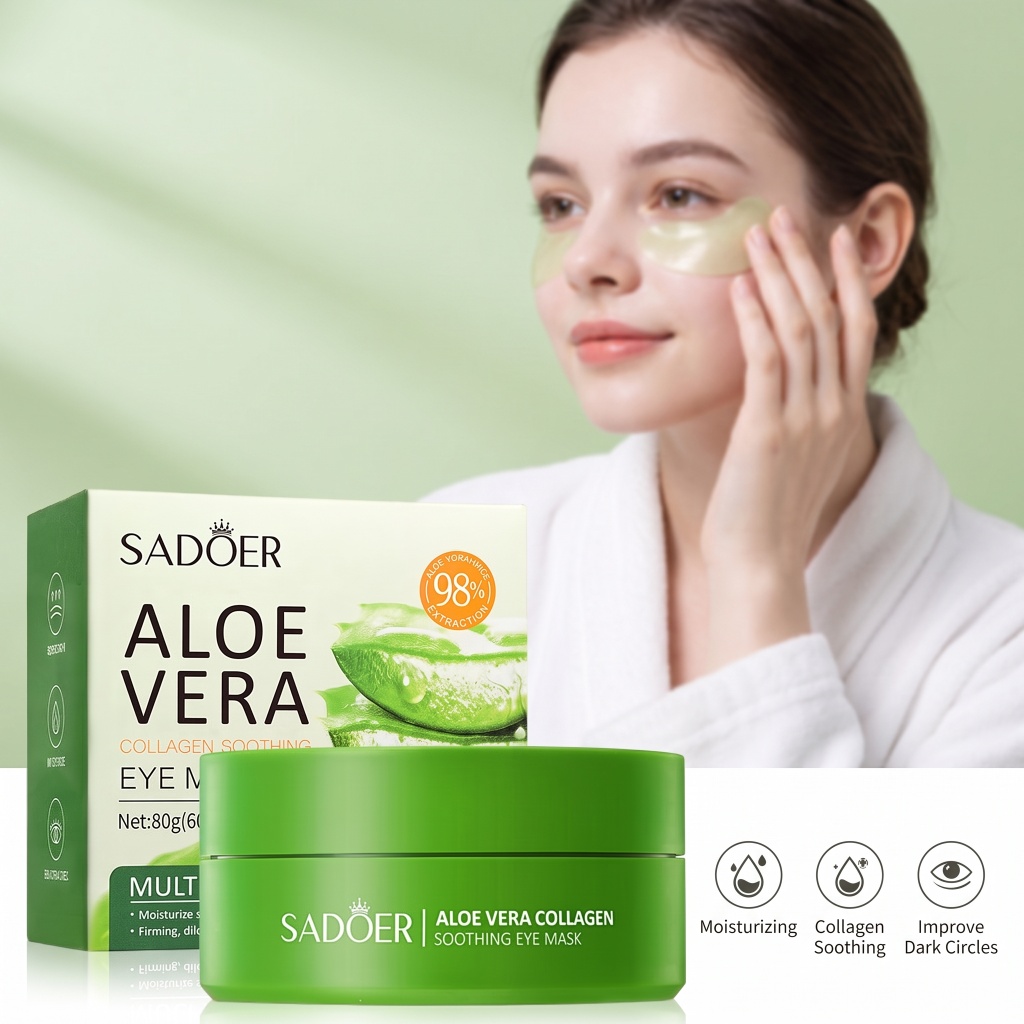 60pcs Aloe Vera Collagen Eye M - Collagen Eye Patch 评论和价格